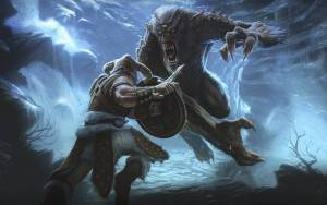 Warrior vs Frost Troll