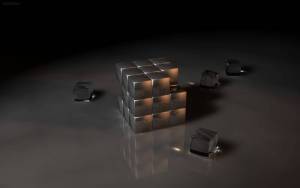 Кубик рубика из стекла