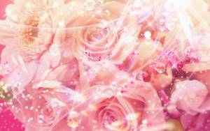 Розово-розовая абстракция с цветами