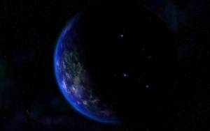Ночная сторона планеты, с планетой Земля