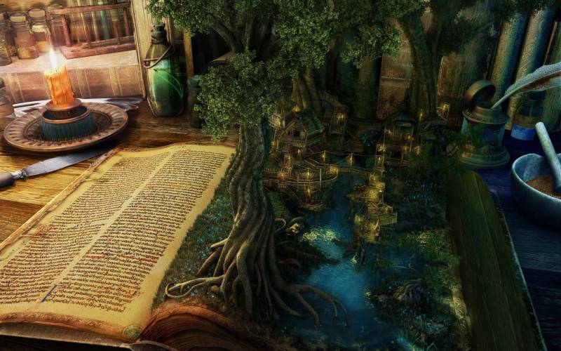 Обои Волшебный мир на страницах книги