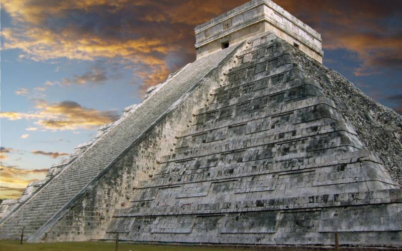 Обои Чичен-ица, пирамида, майя