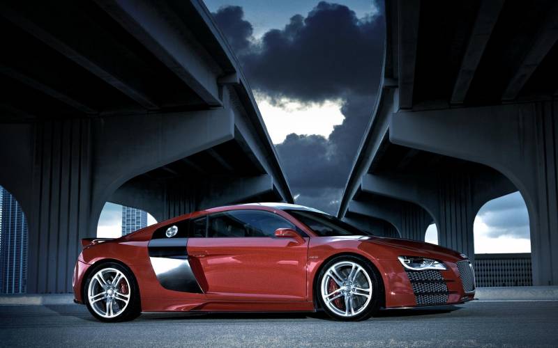 Обои Красная Audi R8