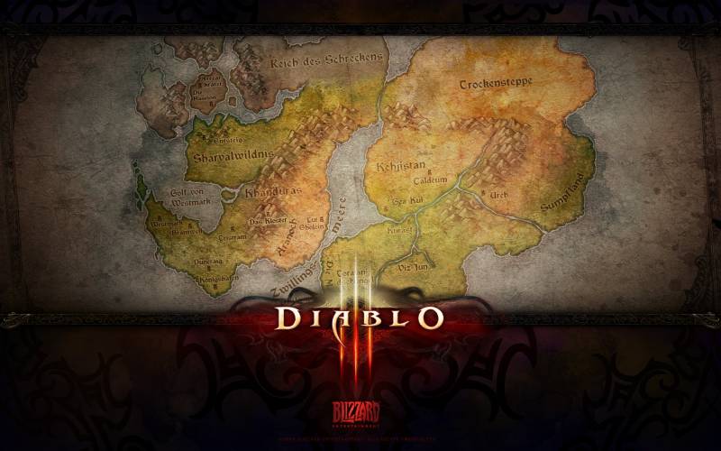 Обои Карта мира Diablo 3