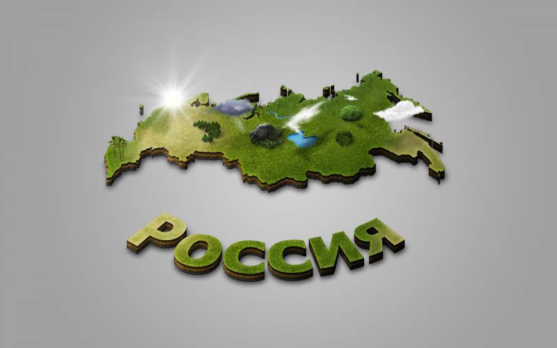 Обои очертание России