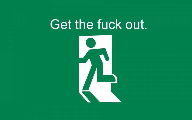 Обои Get the fuck out, GTFO