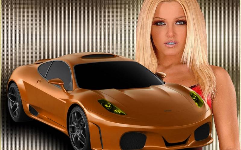 Обои Womens and cars