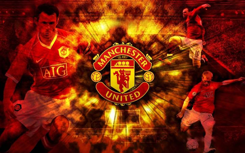 Обои Лого футбольной команды Manchester United