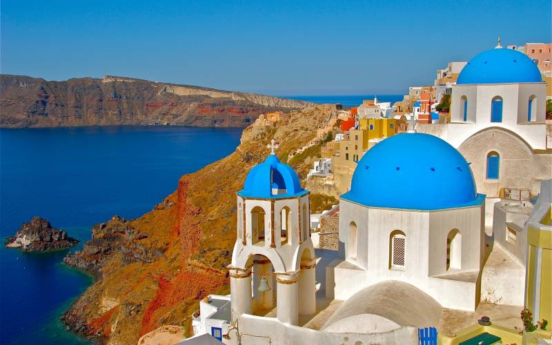 Обои santorini greece