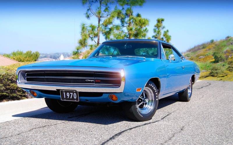 Обои Dodge Charger blue