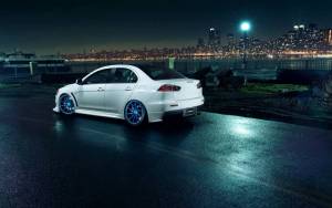 mitsubishi lancer x vossen wheels